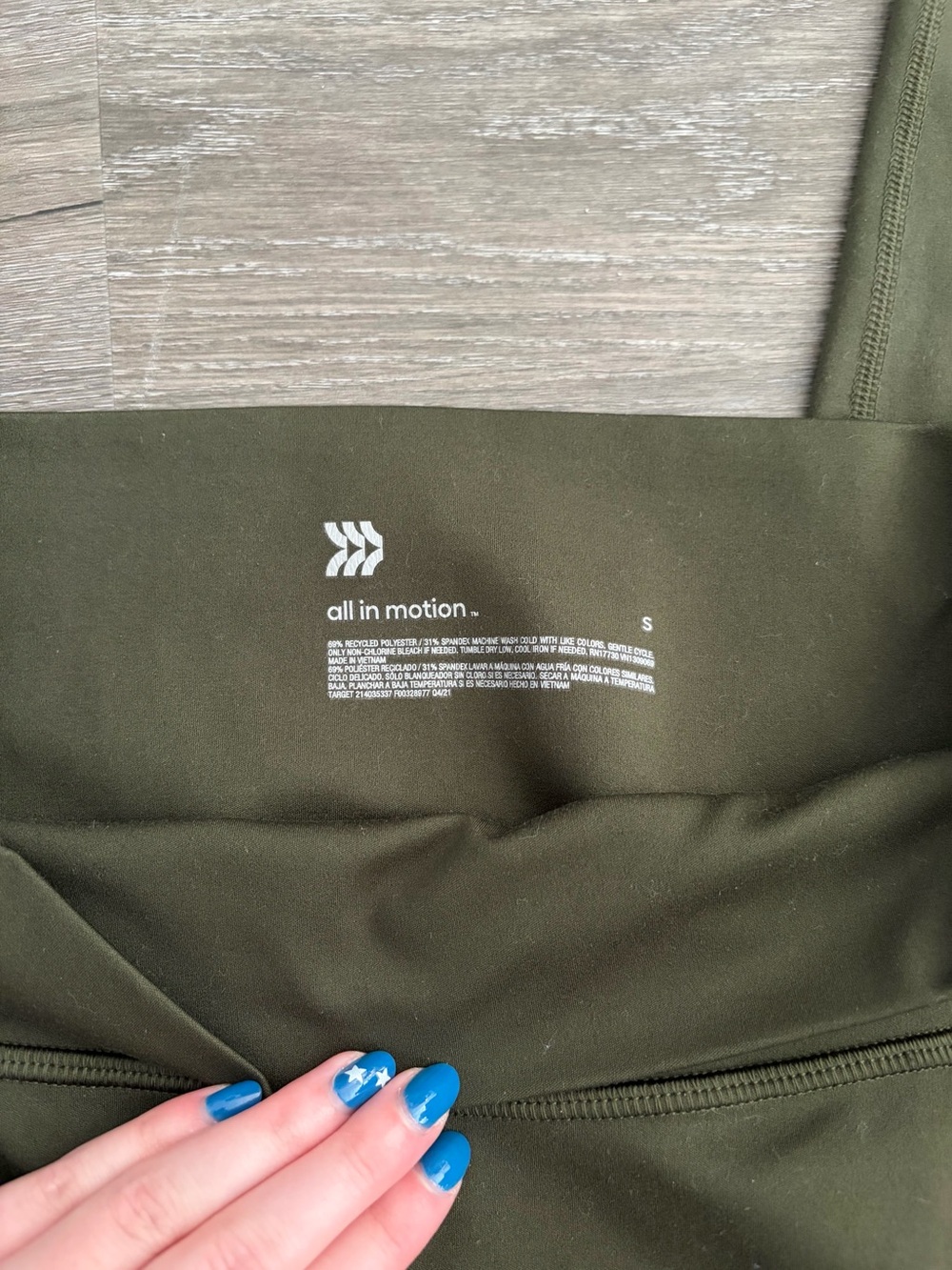 all in motion Olive Green High-Waist Leggings with Side Pockets - Picture 2 of 6